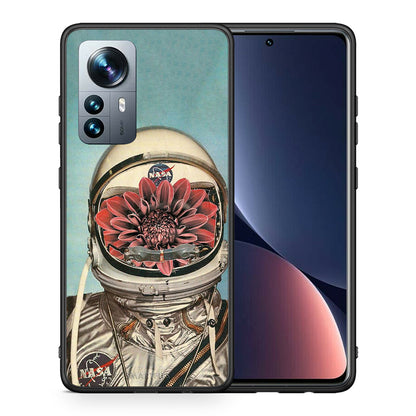 Θήκη Xiaomi 12 Pro Nasa Bloom από τη Smartfits με σχέδιο στο πίσω μέρος και μαύρο περίβλημα | Xiaomi 12 Pro Nasa Bloom case with colorful back and black bezels