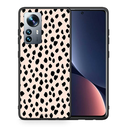 Θήκη Xiaomi 12 Pro New Polka Dots από τη Smartfits με σχέδιο στο πίσω μέρος και μαύρο περίβλημα | Xiaomi 12 Pro New Polka Dots case with colorful back and black bezels