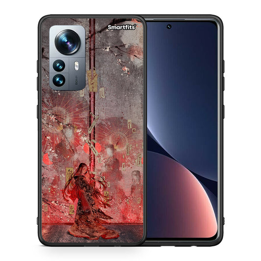 Θήκη Xiaomi 12 Pro Nezuko Kamado από τη Smartfits με σχέδιο στο πίσω μέρος και μαύρο περίβλημα | Xiaomi 12 Pro Nezuko Kamado case with colorful back and black bezels