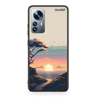 Thumbnail for Xiaomi 12 Pro Pixel Sunset θήκη από τη Smartfits με σχέδιο στο πίσω μέρος και μαύρο περίβλημα | Smartphone case with colorful back and black bezels by Smartfits