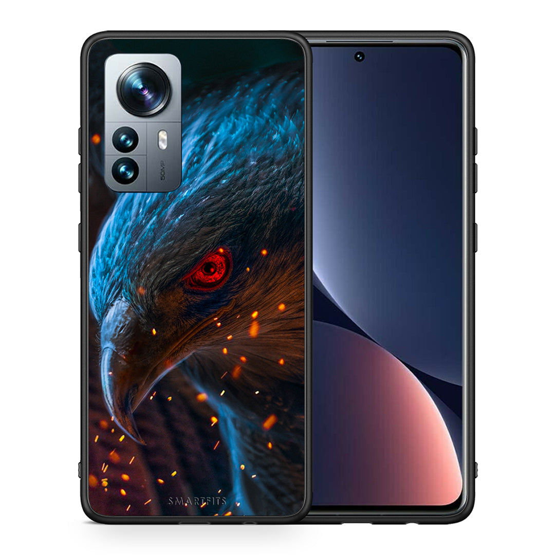Θήκη Xiaomi 12 Pro Eagle PopArt από τη Smartfits με σχέδιο στο πίσω μέρος και μαύρο περίβλημα | Xiaomi 12 Pro Eagle PopArt case with colorful back and black bezels