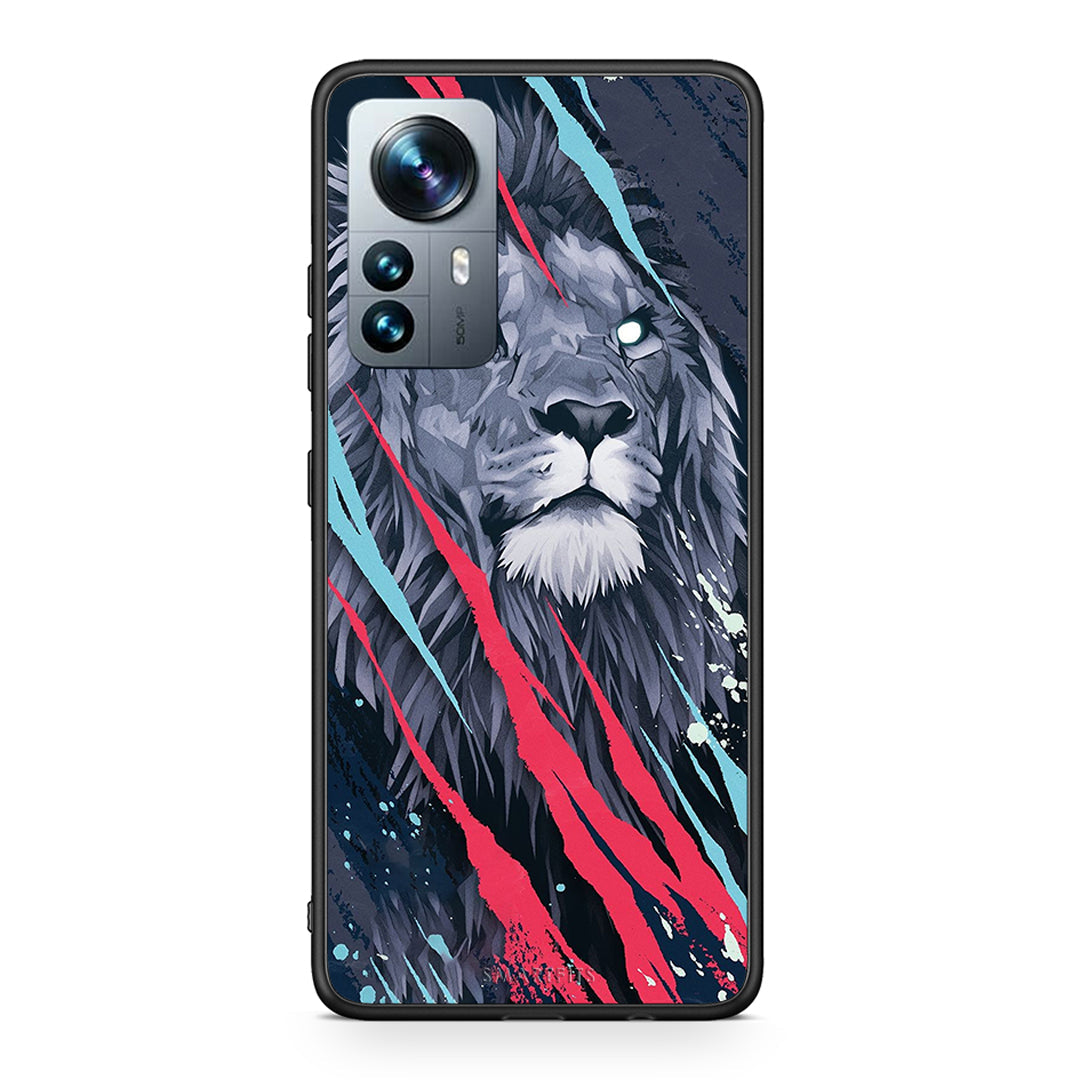 4 - Xiaomi 12 Pro Lion Designer PopArt case, cover, bumper