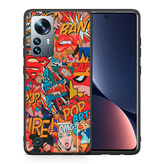 Θήκη Xiaomi 12 Pro PopArt OMG από τη Smartfits με σχέδιο στο πίσω μέρος και μαύρο περίβλημα | Xiaomi 12 Pro PopArt OMG case with colorful back and black bezels