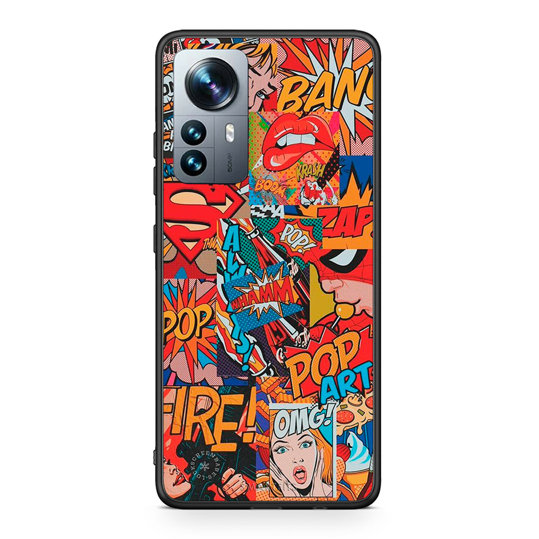 Xiaomi 12 Pro PopArt OMG θήκη από τη Smartfits με σχέδιο στο πίσω μέρος και μαύρο περίβλημα | Smartphone case with colorful back and black bezels by Smartfits