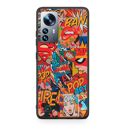 Xiaomi 12 Pro PopArt OMG θήκη από τη Smartfits με σχέδιο στο πίσω μέρος και μαύρο περίβλημα | Smartphone case with colorful back and black bezels by Smartfits