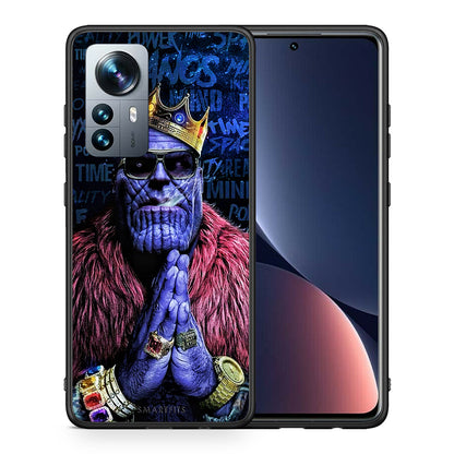 Θήκη Xiaomi 12 Pro Thanos PopArt από τη Smartfits με σχέδιο στο πίσω μέρος και μαύρο περίβλημα | Xiaomi 12 Pro Thanos PopArt case with colorful back and black bezels