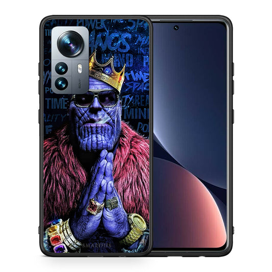 Θήκη Xiaomi 12 Pro Thanos PopArt από τη Smartfits με σχέδιο στο πίσω μέρος και μαύρο περίβλημα | Xiaomi 12 Pro Thanos PopArt case with colorful back and black bezels