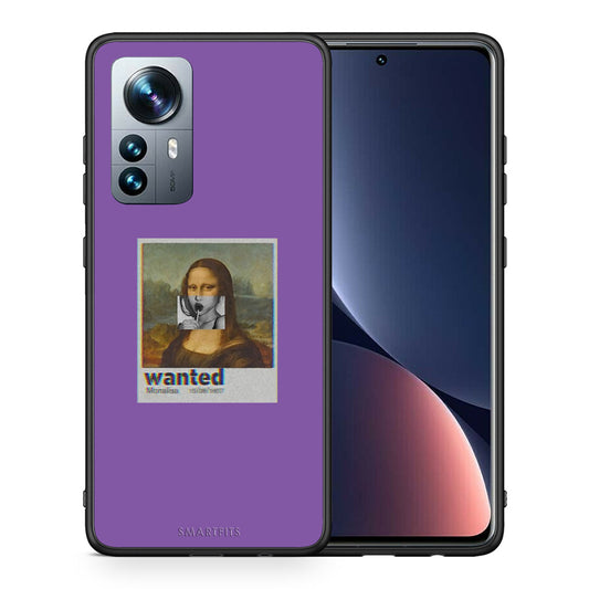 Θήκη Xiaomi 12 Pro Monalisa Popart από τη Smartfits με σχέδιο στο πίσω μέρος και μαύρο περίβλημα | Xiaomi 12 Pro Monalisa Popart case with colorful back and black bezels