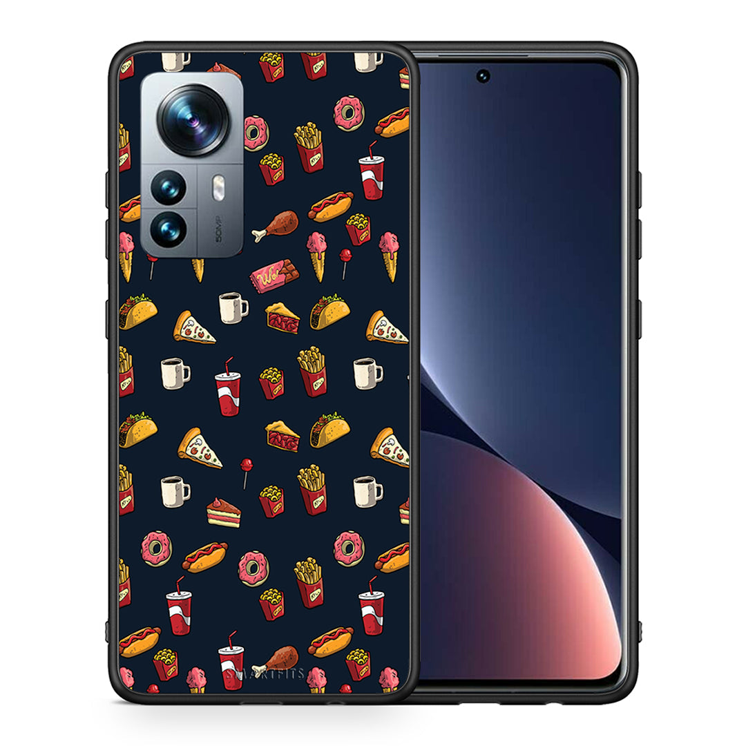 Θήκη Xiaomi 12 Pro Hungry Random από τη Smartfits με σχέδιο στο πίσω μέρος και μαύρο περίβλημα | Xiaomi 12 Pro Hungry Random case with colorful back and black bezels