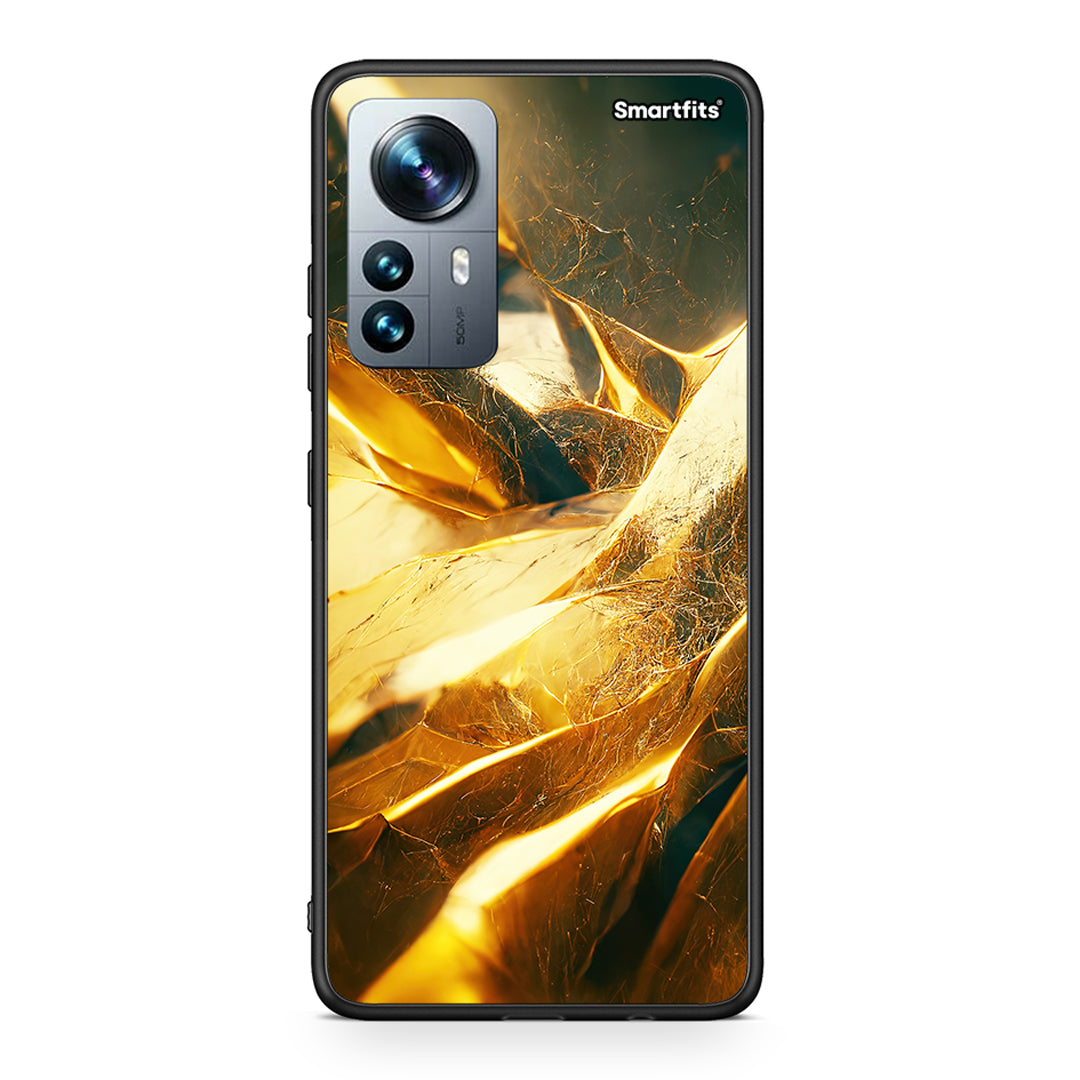Xiaomi 12 Pro Real Gold θήκη από τη Smartfits με σχέδιο στο πίσω μέρος και μαύρο περίβλημα | Smartphone case with colorful back and black bezels by Smartfits