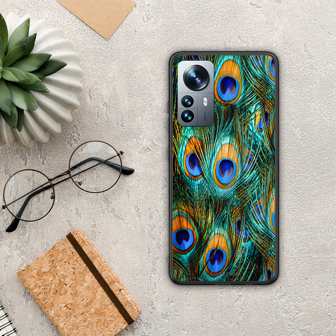 Real Peacock Feathers - Xiaomi 12 Pro θήκη