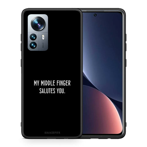 Θήκη Xiaomi 12 Pro Salute από τη Smartfits με σχέδιο στο πίσω μέρος και μαύρο περίβλημα | Xiaomi 12 Pro Salute case with colorful back and black bezels