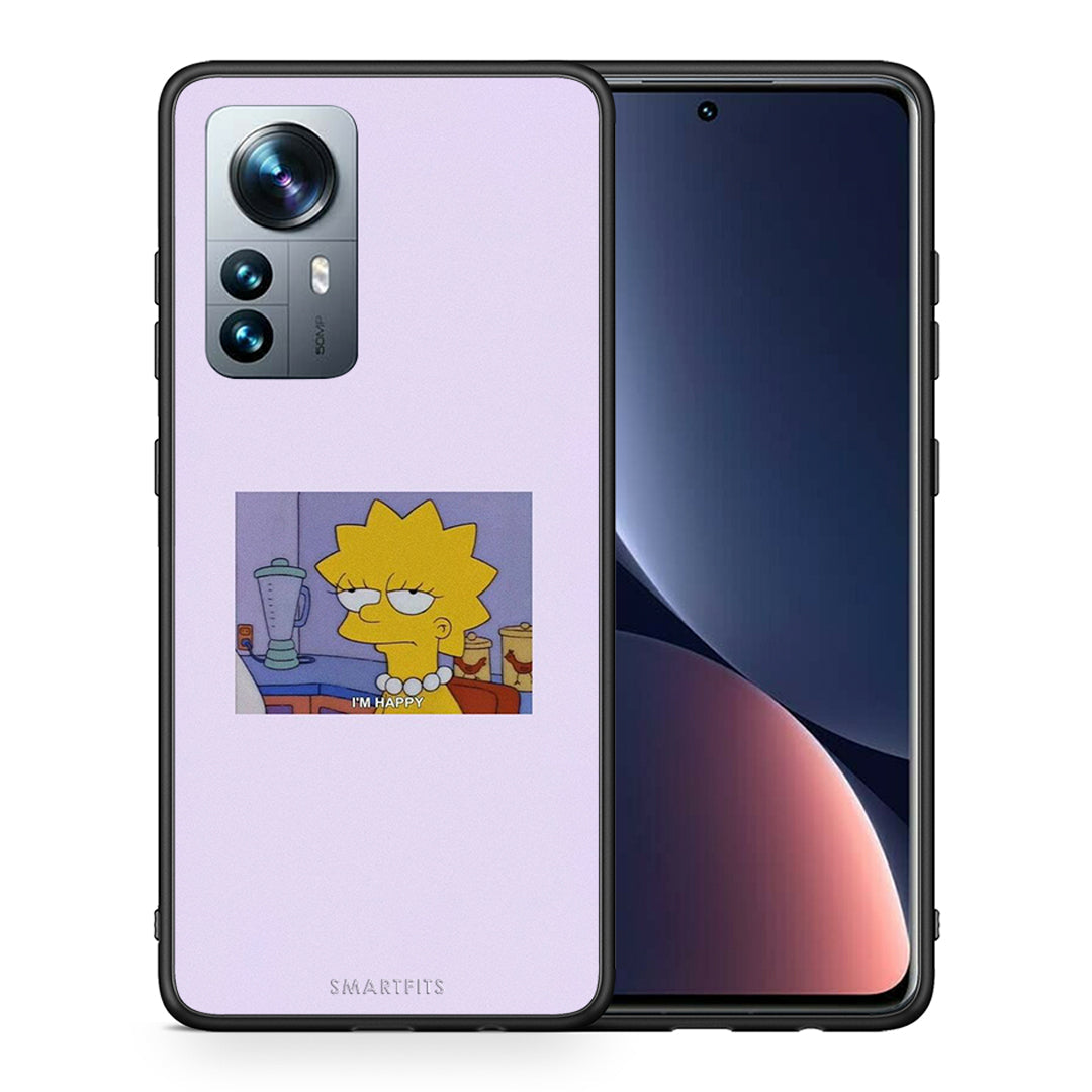 Θήκη Xiaomi 12 Pro So Happy από τη Smartfits με σχέδιο στο πίσω μέρος και μαύρο περίβλημα | Xiaomi 12 Pro So Happy case with colorful back and black bezels