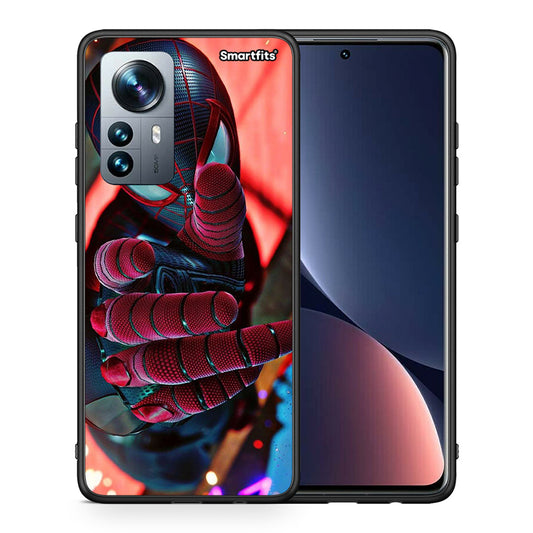 Θήκη Xiaomi 12 Pro Spider Hand από τη Smartfits με σχέδιο στο πίσω μέρος και μαύρο περίβλημα | Xiaomi 12 Pro Spider Hand case with colorful back and black bezels