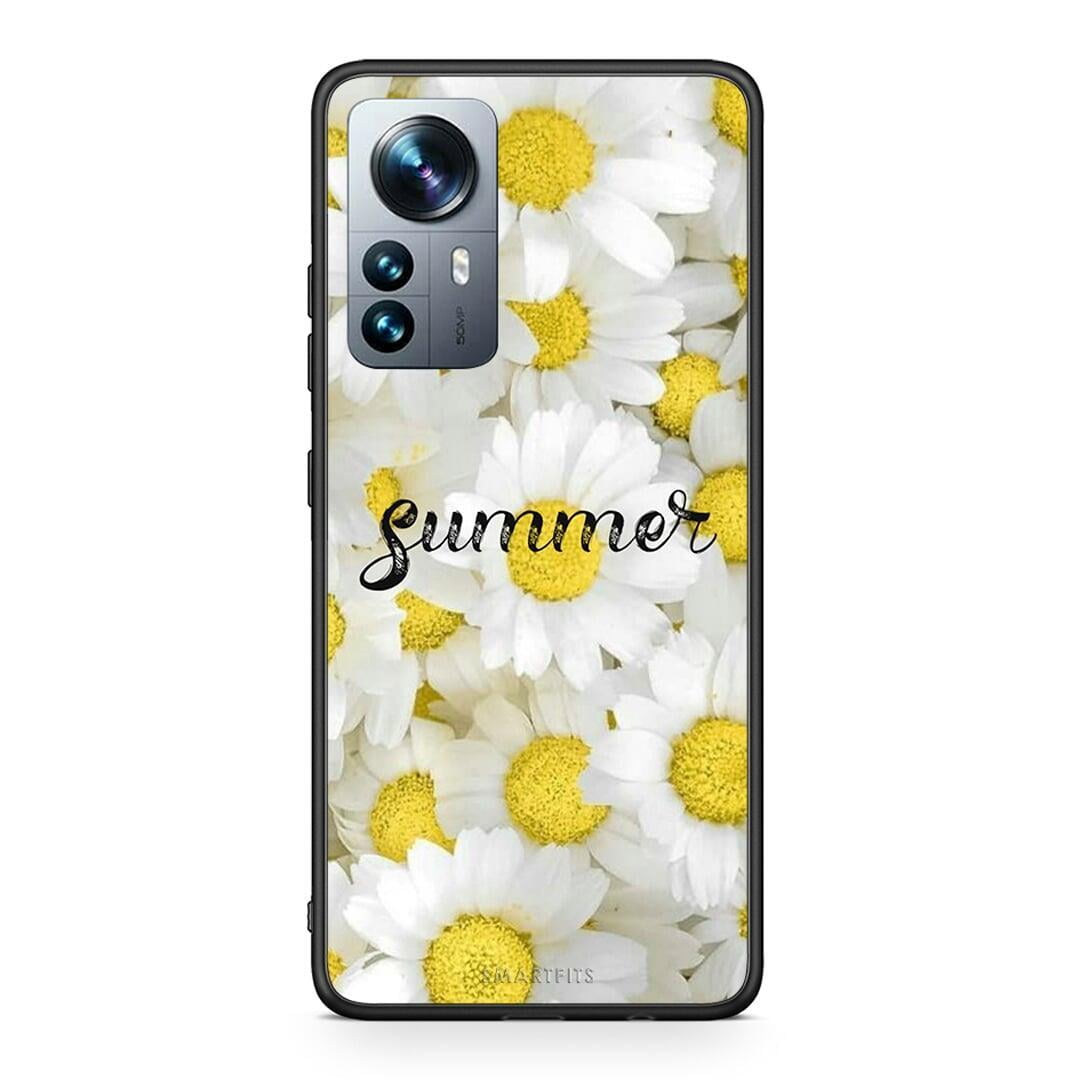 Xiaomi 12 Pro Summer Daisies Θήκη από τη Smartfits με σχέδιο στο πίσω μέρος και μαύρο περίβλημα | Smartphone case with colorful back and black bezels by Smartfits