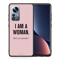 Thumbnail for Θήκη Xiaomi 12 Pro Superpower Woman από τη Smartfits με σχέδιο στο πίσω μέρος και μαύρο περίβλημα | Xiaomi 12 Pro Superpower Woman case with colorful back and black bezels