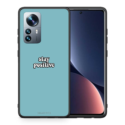 Θήκη Xiaomi 12 Pro Positive Text από τη Smartfits με σχέδιο στο πίσω μέρος και μαύρο περίβλημα | Xiaomi 12 Pro Positive Text case with colorful back and black bezels