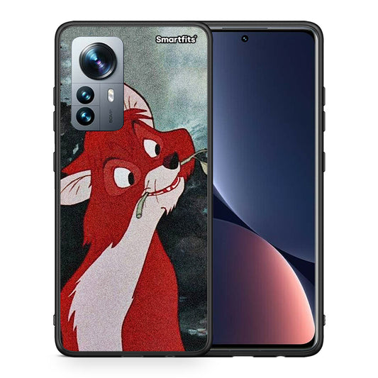 Θήκη Xiaomi 12 Pro Tod And Vixey Love 1 από τη Smartfits με σχέδιο στο πίσω μέρος και μαύρο περίβλημα | Xiaomi 12 Pro Tod And Vixey Love 1 case with colorful back and black bezels