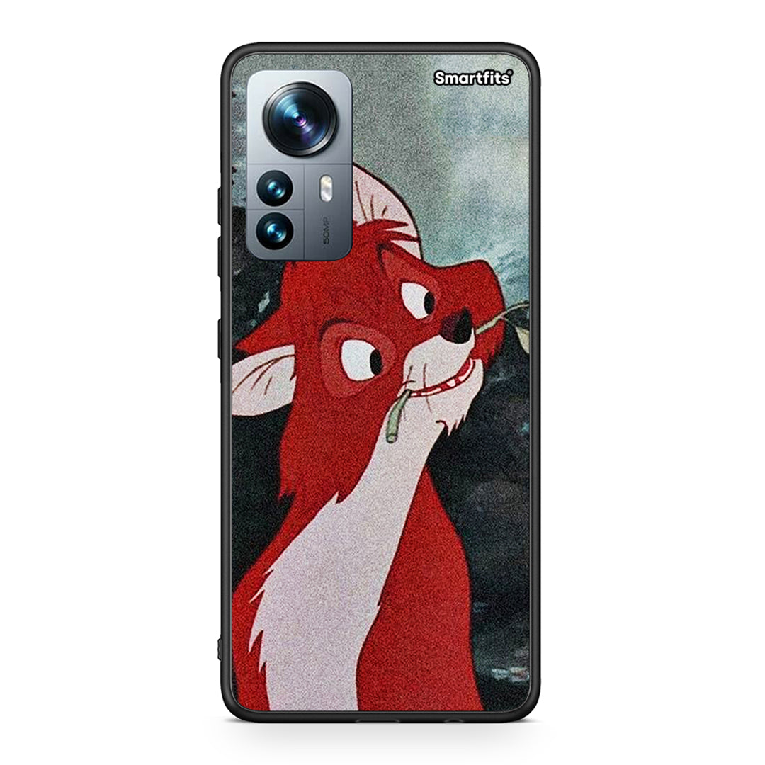 Xiaomi 12 Pro Tod And Vixey Love 1 θήκη από τη Smartfits με σχέδιο στο πίσω μέρος και μαύρο περίβλημα | Smartphone case with colorful back and black bezels by Smartfits