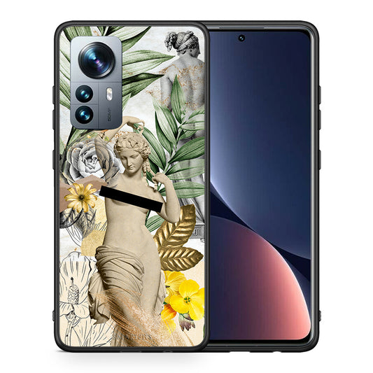 Θήκη Xiaomi 12 Pro Woman Statue από τη Smartfits με σχέδιο στο πίσω μέρος και μαύρο περίβλημα | Xiaomi 12 Pro Woman Statue case with colorful back and black bezels