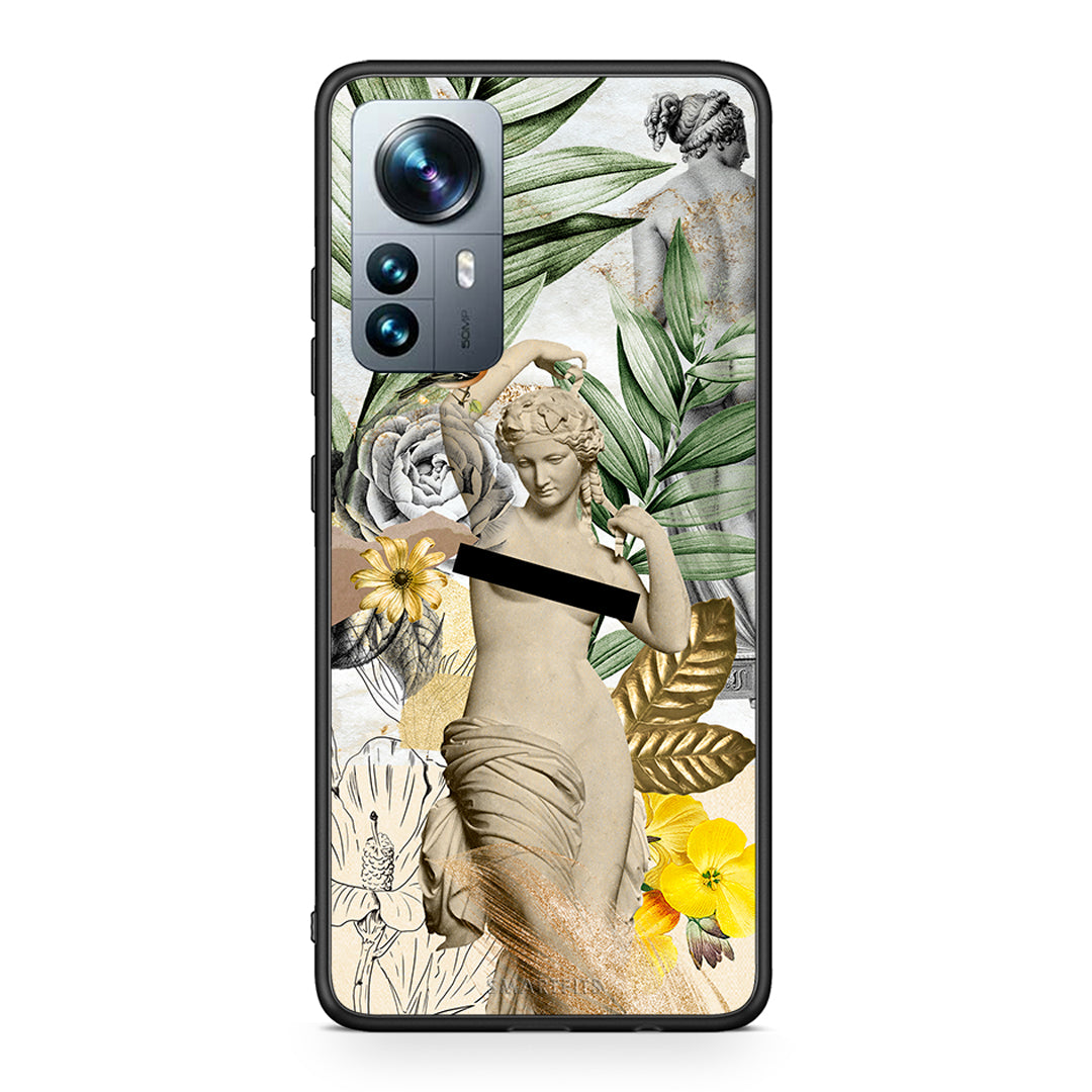Xiaomi 12 Pro Woman Statue θήκη από τη Smartfits με σχέδιο στο πίσω μέρος και μαύρο περίβλημα | Smartphone case with colorful back and black bezels by Smartfits