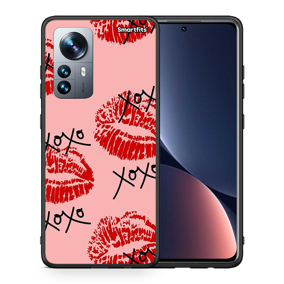 Θήκη Xiaomi 12 Pro XOXO Lips από τη Smartfits με σχέδιο στο πίσω μέρος και μαύρο περίβλημα | Xiaomi 12 Pro XOXO Lips case with colorful back and black bezels