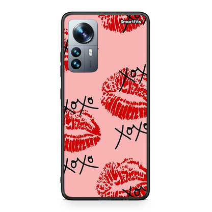 Xiaomi 12 Pro XOXO Lips θήκη από τη Smartfits με σχέδιο στο πίσω μέρος και μαύρο περίβλημα | Smartphone case with colorful back and black bezels by Smartfits