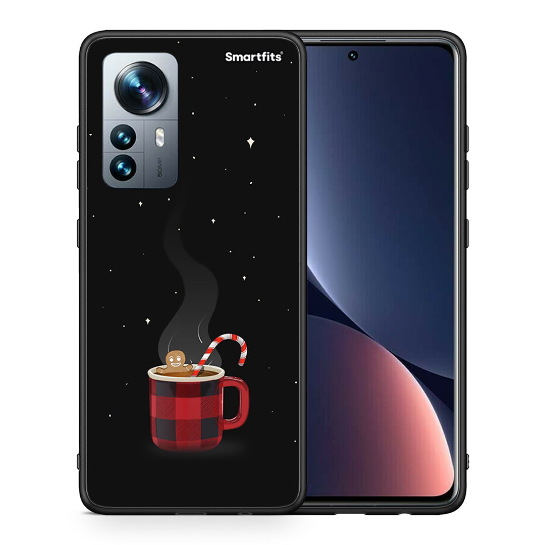 Θήκη Xiaomi 12 Pro Xmas Bathing από τη Smartfits με σχέδιο στο πίσω μέρος και μαύρο περίβλημα | Xiaomi 12 Pro Xmas Bathing case with colorful back and black bezels
