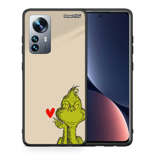 Θήκη Xiaomi 12 Pro Xmas Grinch από τη Smartfits με σχέδιο στο πίσω μέρος και μαύρο περίβλημα | Xiaomi 12 Pro Xmas Grinch case with colorful back and black bezels