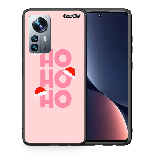 Θήκη Xiaomi 12 Pro Xmas Ho Ho Ho από τη Smartfits με σχέδιο στο πίσω μέρος και μαύρο περίβλημα | Xiaomi 12 Pro Xmas Ho Ho Ho case with colorful back and black bezels