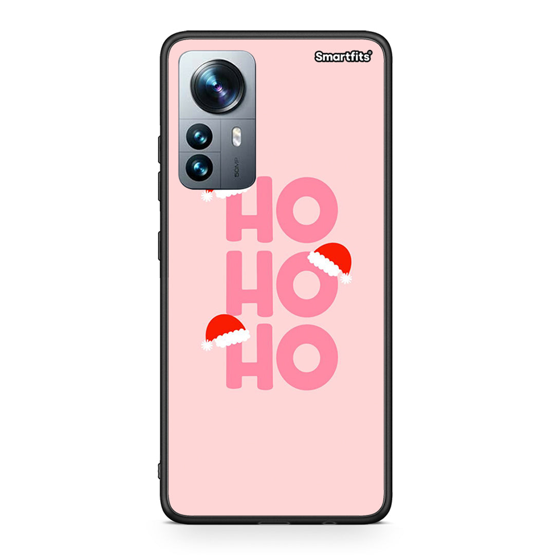 Xiaomi 12 Pro Xmas Ho Ho Ho θήκη από τη Smartfits με σχέδιο στο πίσω μέρος και μαύρο περίβλημα | Smartphone case with colorful back and black bezels by Smartfits