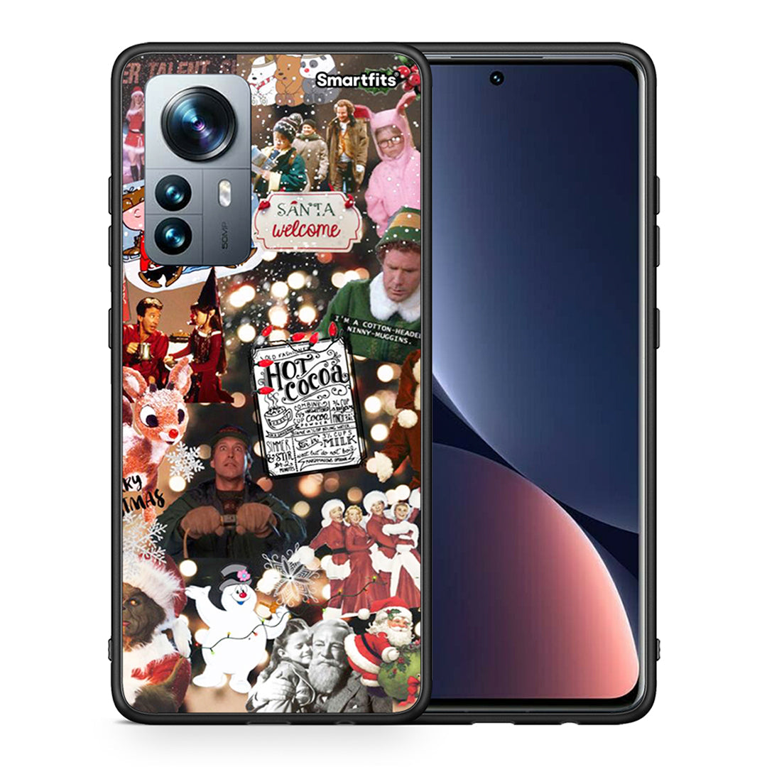Θήκη Xiaomi 12 Pro Xmas Movies από τη Smartfits με σχέδιο στο πίσω μέρος και μαύρο περίβλημα | Xiaomi 12 Pro Xmas Movies case with colorful back and black bezels