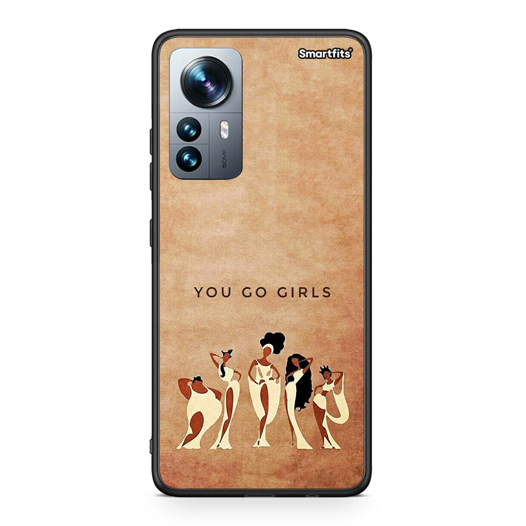 Xiaomi 12 Pro You Go Girl θήκη από τη Smartfits με σχέδιο στο πίσω μέρος και μαύρο περίβλημα | Smartphone case with colorful back and black bezels by Smartfits