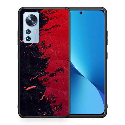 Θήκη Αγίου Βαλεντίνου Xiaomi 12 / 12X 5G Red Paint από τη Smartfits με σχέδιο στο πίσω μέρος και μαύρο περίβλημα | Xiaomi 12 / 12X 5G Red Paint case with colorful back and black bezels