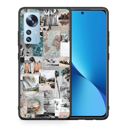 Θήκη Xiaomi 12 / 12X 5G Retro Beach Life από τη Smartfits με σχέδιο στο πίσω μέρος και μαύρο περίβλημα | Xiaomi 12 / 12X 5G Retro Beach Life case with colorful back and black bezels