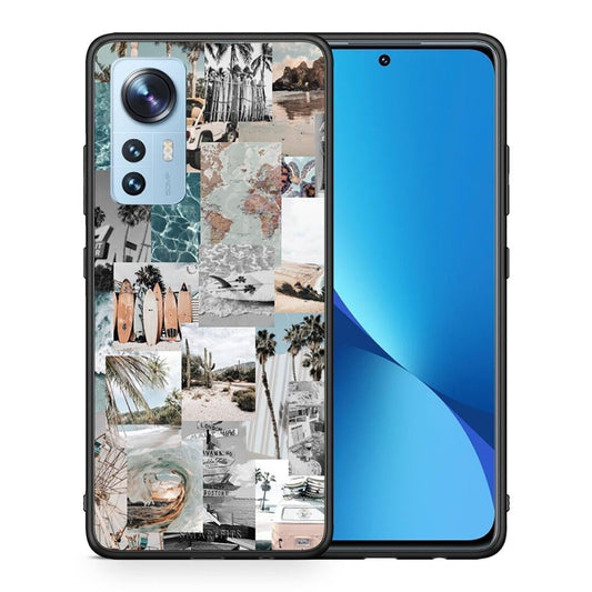 Θήκη Xiaomi 12 / 12X 5G Retro Beach Life από τη Smartfits με σχέδιο στο πίσω μέρος και μαύρο περίβλημα | Xiaomi 12 / 12X 5G Retro Beach Life case with colorful back and black bezels