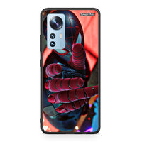 Thumbnail for Xiaomi 12 / 12X 5G Spider Hand Θήκη από τη Smartfits με σχέδιο στο πίσω μέρος και μαύρο περίβλημα | Smartphone case with colorful back and black bezels by Smartfits