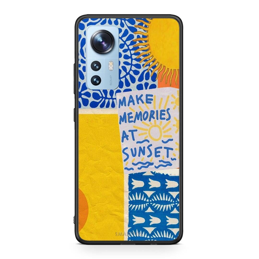 Xiaomi 12 / 12X 5G Sunset Memories Θήκη από τη Smartfits με σχέδιο στο πίσω μέρος και μαύρο περίβλημα | Smartphone case with colorful back and black bezels by Smartfits
