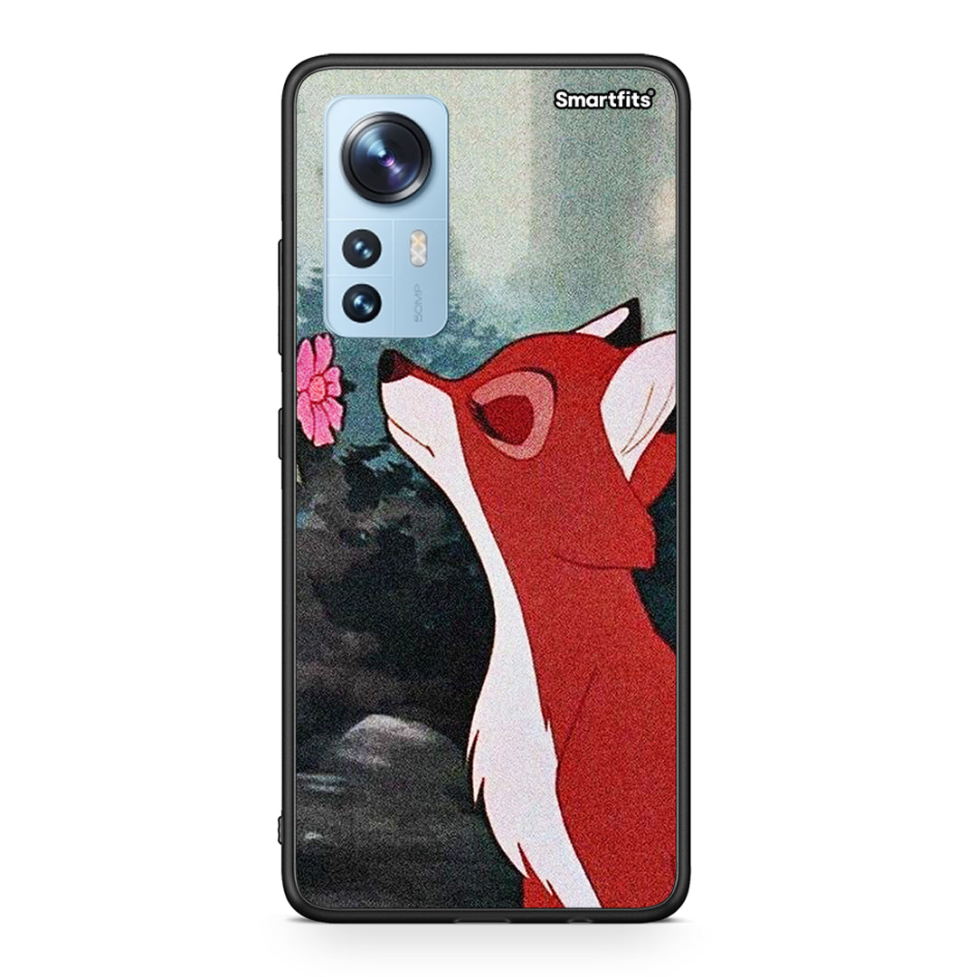 Xiaomi 12/12X 5G Tod And Vixey Love 2 θήκη από τη Smartfits με σχέδιο στο πίσω μέρος και μαύρο περίβλημα | Smartphone case with colorful back and black bezels by Smartfits