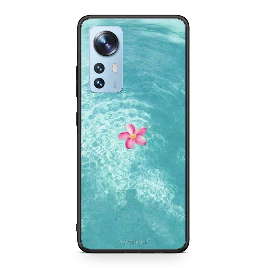 Xiaomi 12 / 12X 5G Water Flower Θήκη από τη Smartfits με σχέδιο στο πίσω μέρος και μαύρο περίβλημα | Smartphone case with colorful back and black bezels by Smartfits