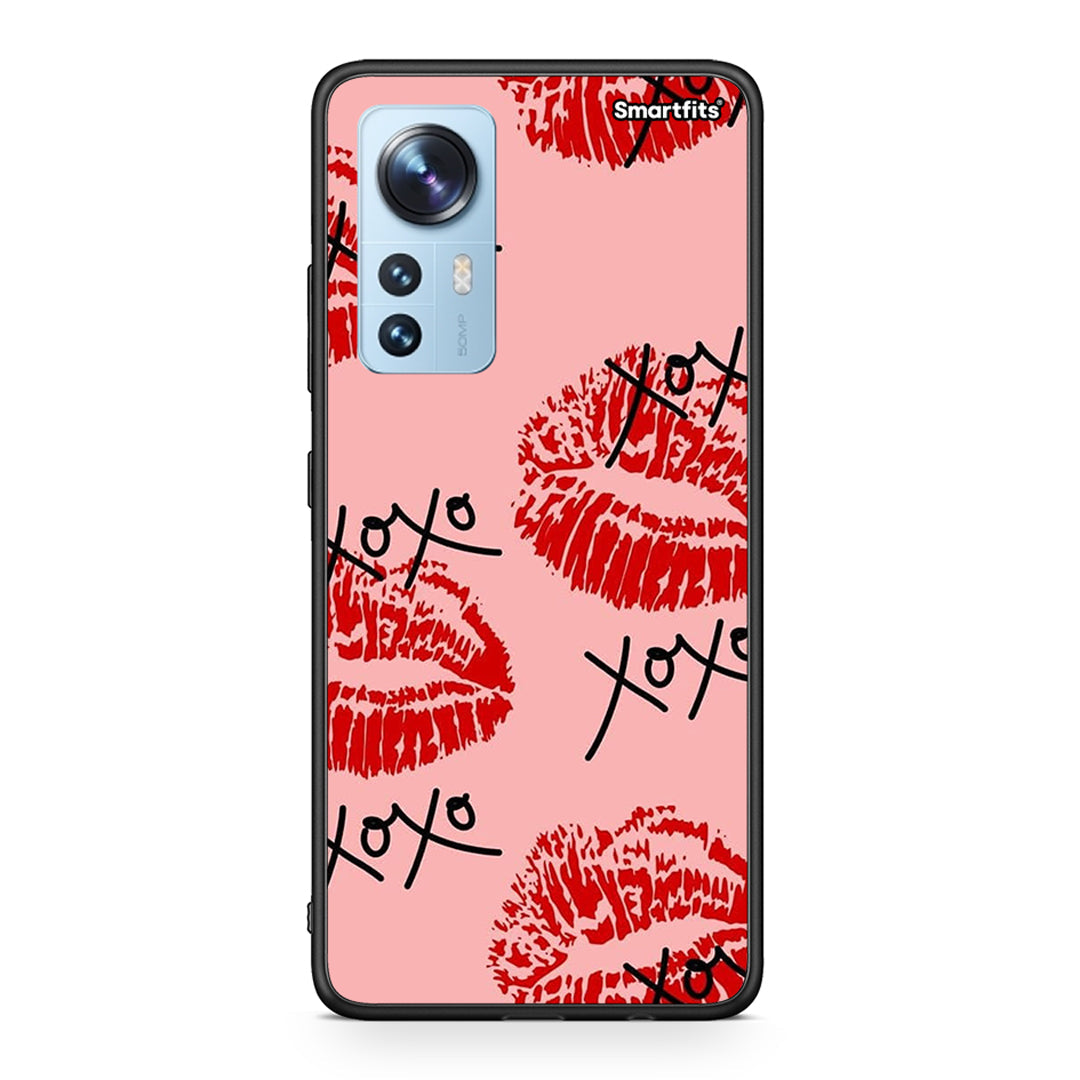Xiaomi 12/12X 5G XOXO Lips θήκη από τη Smartfits με σχέδιο στο πίσω μέρος και μαύρο περίβλημα | Smartphone case with colorful back and black bezels by Smartfits