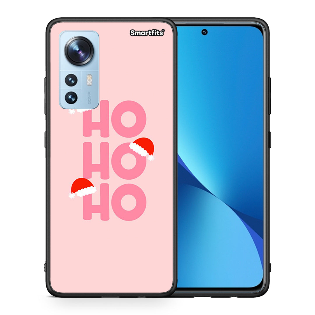 Θήκη Xiaomi 12/12X 5G Xmas Ho Ho Ho από τη Smartfits με σχέδιο στο πίσω μέρος και μαύρο περίβλημα | Xiaomi 12/12X 5G Xmas Ho Ho Ho case with colorful back and black bezels