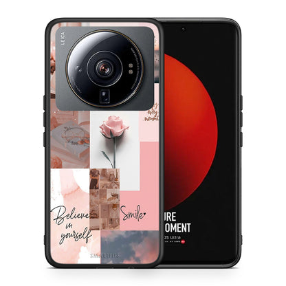 Θήκη Xiaomi 12S Ultra Aesthetic Collage από τη Smartfits με σχέδιο στο πίσω μέρος και μαύρο περίβλημα | Xiaomi 12S Ultra Aesthetic Collage case with colorful back and black bezels