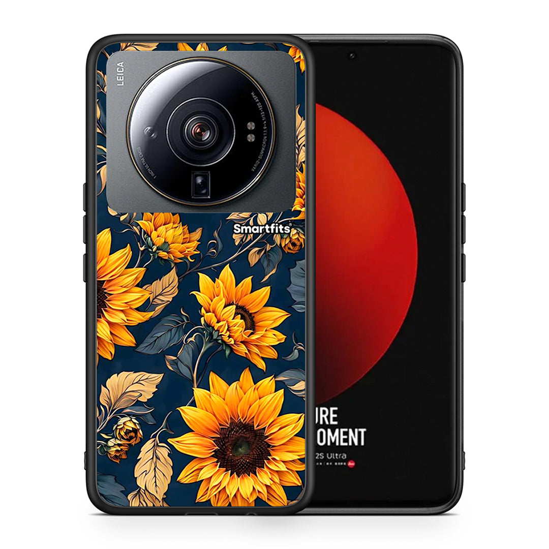 Θήκη Xiaomi 12S Ultra Autumn Sunflowers από τη Smartfits με σχέδιο στο πίσω μέρος και μαύρο περίβλημα | Xiaomi 12S Ultra Autumn Sunflowers case with colorful back and black bezels