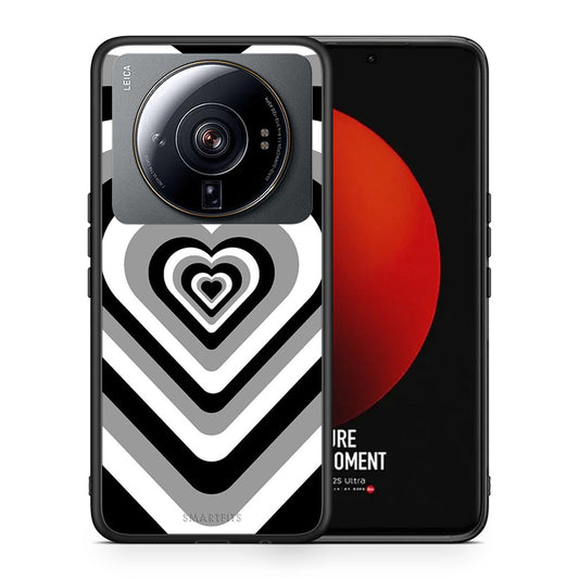 Θήκη Xiaomi 12S Ultra Black Hearts από τη Smartfits με σχέδιο στο πίσω μέρος και μαύρο περίβλημα | Xiaomi 12S Ultra Black Hearts case with colorful back and black bezels