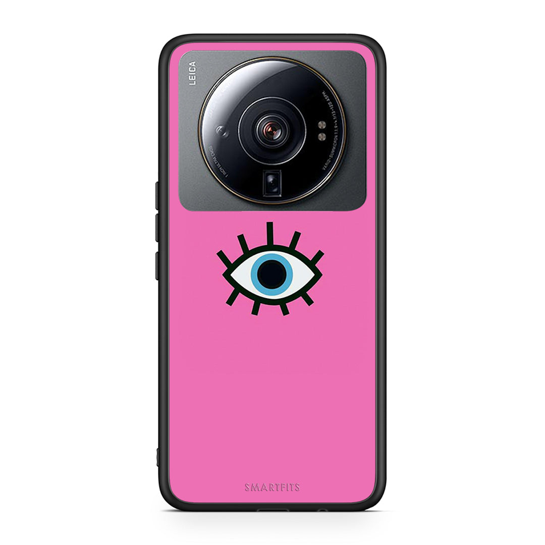 Xiaomi 12S Ultra Blue Eye Pink θήκη από τη Smartfits με σχέδιο στο πίσω μέρος και μαύρο περίβλημα | Smartphone case with colorful back and black bezels by Smartfits