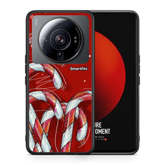 Θήκη Xiaomi 12S Ultra Candy Cane από τη Smartfits με σχέδιο στο πίσω μέρος και μαύρο περίβλημα | Xiaomi 12S Ultra Candy Cane case with colorful back and black bezels