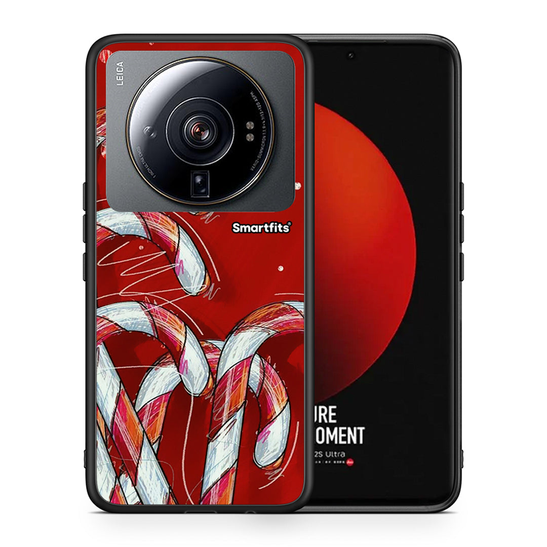 Θήκη Xiaomi 12S Ultra Candy Cane από τη Smartfits με σχέδιο στο πίσω μέρος και μαύρο περίβλημα | Xiaomi 12S Ultra Candy Cane case with colorful back and black bezels