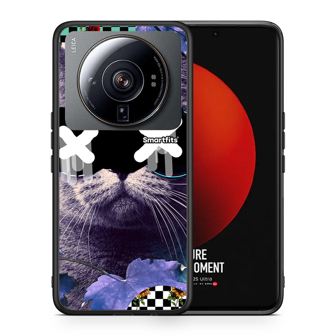 Θήκη Xiaomi 12S Ultra Cat Collage από τη Smartfits με σχέδιο στο πίσω μέρος και μαύρο περίβλημα | Xiaomi 12S Ultra Cat Collage case with colorful back and black bezels