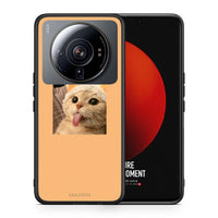Thumbnail for Θήκη Xiaomi 12S Ultra Cat Tongue από τη Smartfits με σχέδιο στο πίσω μέρος και μαύρο περίβλημα | Xiaomi 12S Ultra Cat Tongue case with colorful back and black bezels